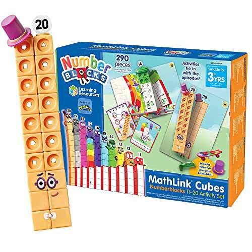 知育玩具 パズル ブロック Learning Resources MathLink Cubes Numberblocks 11-20 Activity  Set, 30 Acti｜au PAY マーケット