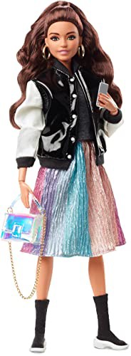 販売純正品 バービー バービー人形 Barbie Signature @BarbieStyle Fully Posable Fashion Doll  (Brunette) with Top