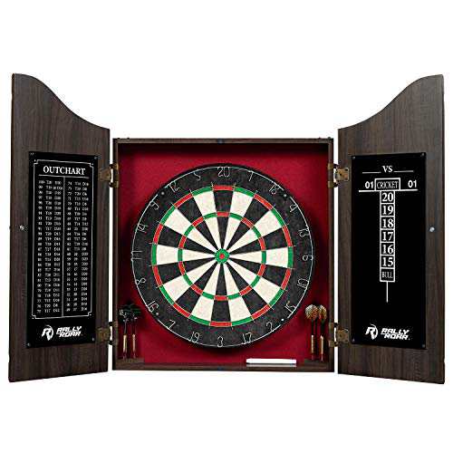 海外輸入品 ダーツ Rally and Roar Dartboard Cabinet, Brown 最安挑戦