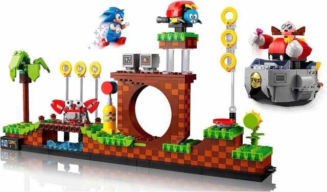  LEGO Ideas Sonic The Hedgehog – Green Hill Zone 21331  Collectible Set, Nostalgic 90's Gift Idea for Adults with Dr. Eggman Figure  and Eggmobile : Toys & Games