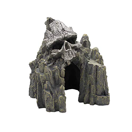 アクアリウム 水槽 置物 EHC Skull Mountain Aquarium Ornament Fish Tank Decorations