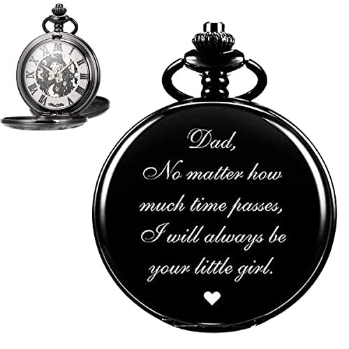 ManChDa Father's Day Mechanical Engraved Pocket Watches