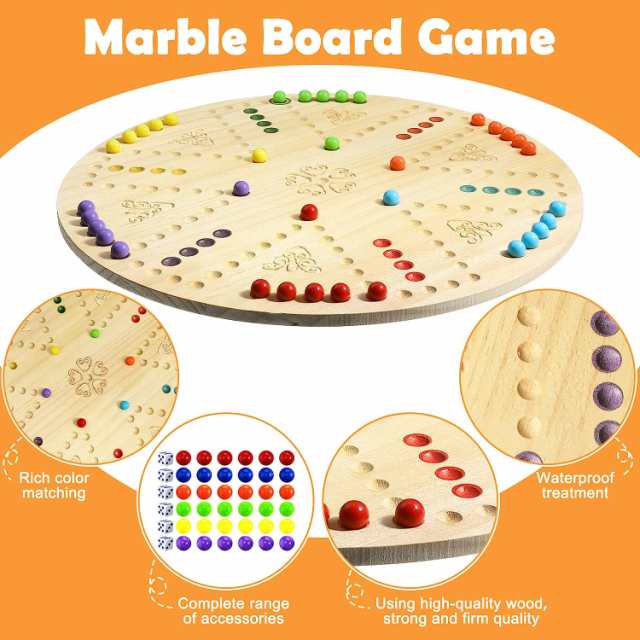 ボードゲーム 英語 アメリカ Kathfly Marble Board Game Wooden Wahoo