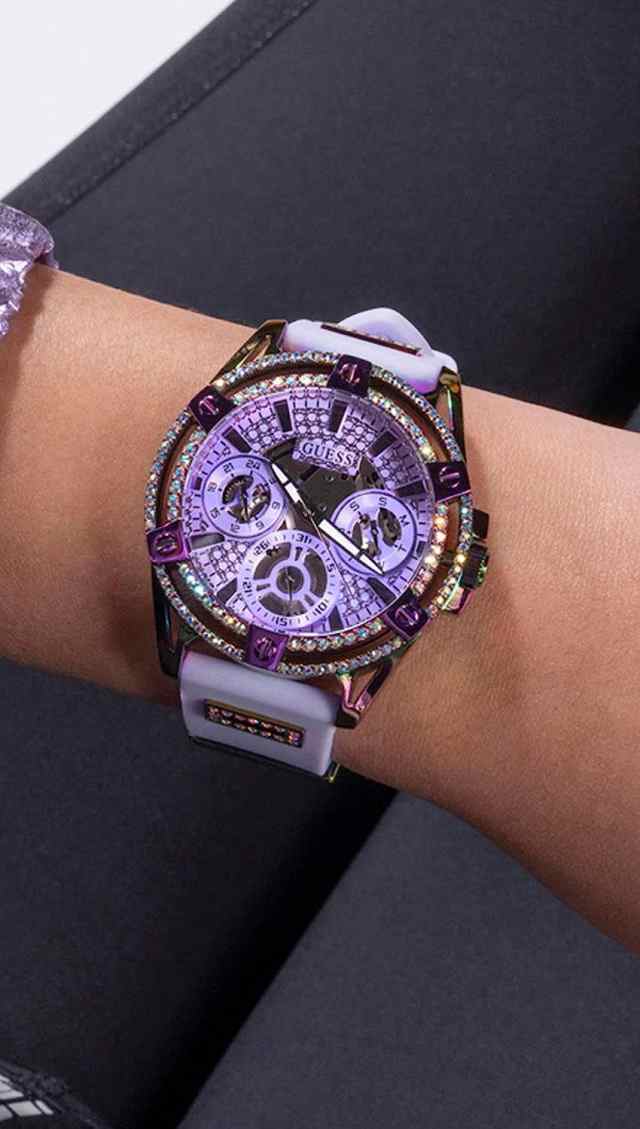腕時計 ゲス GUESS GUESS Ladies 40mm Watch - Purple Strap Lavender ...