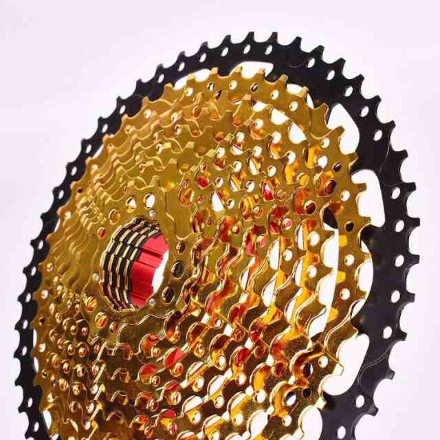 スプロケット フリーホイール ギア 10-Speed Gold Cassette 11-50T/11