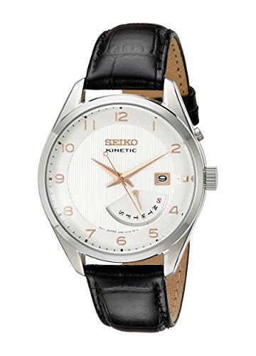seiko kinetic stainless steel watch