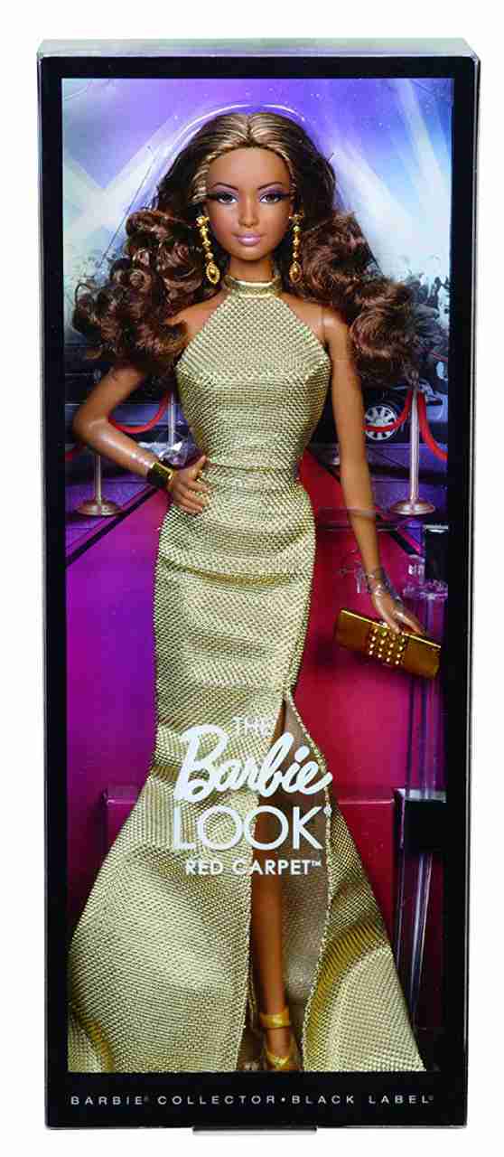 barbie doll gold dress