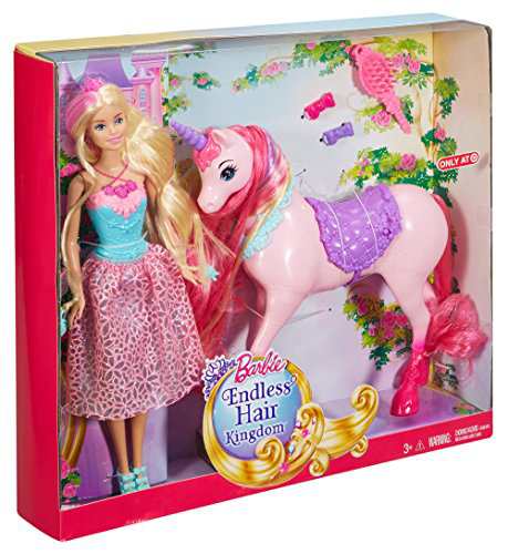 barbie princess and unicorn giftset