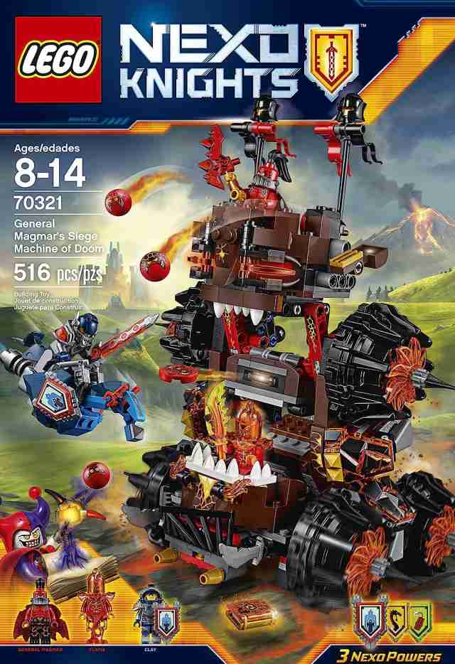 レゴ ネックスナイツ LEGO Nexo Knights 70321 General Magmar's Siege Machine of Doom  Building Kit (516 ｜au PAY マーケット