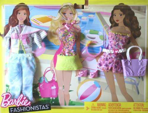 バービー バービー人形 着せ替え Barbie Fashionistas Day Looks Clothes - Bright Beach  Outfits｜au PAY マーケット