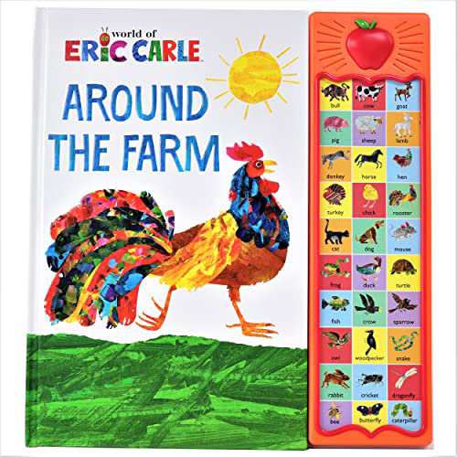 海外製絵本 知育 英語 World of Eric Carle, Around the Farm 30-Button Animal Sound  Book - Great for Fir｜au PAY マーケット