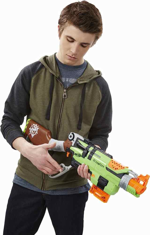 ナーフ Nerf ゾンビストライク スリングファイアブラスター 6ダーツ ...