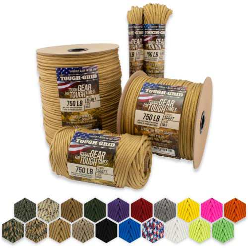 海外正規品 並行輸入品 TOUGH-GRID 750lb Gold Paracord/Parachute Cord - 100% Nylの通販はau マーケット マニアックス au PAY マーケット店