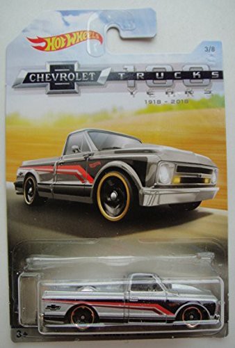 ホットウィール マテル ミニカー Hot Wheels Chevrolet Trucks 100 Years, Silver ´67 Chevy C10 3/8のサムネイル