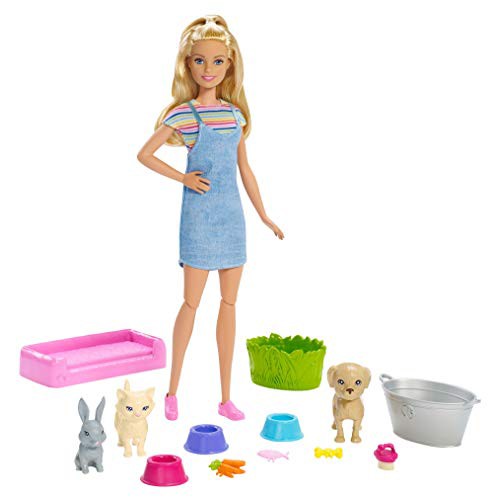 バービー バービー人形 Barbie Play 'N Wash Pets Doll & Playset with