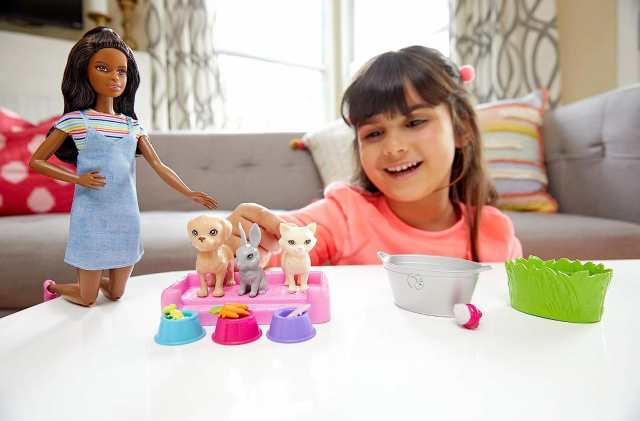 バービー バービー人形 Barbie Play 'n' Wash Pets Playset with