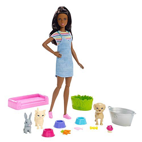 バービー バービー人形 Barbie Play 'n' Wash Pets Playset with