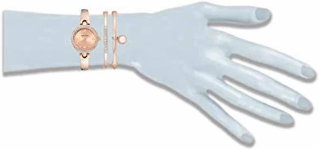 腕時計 アンクライン レディース Anne Klein Women's Premium Crystal Accented Rose Gold-Tone  Watch ｜au PAY マーケット