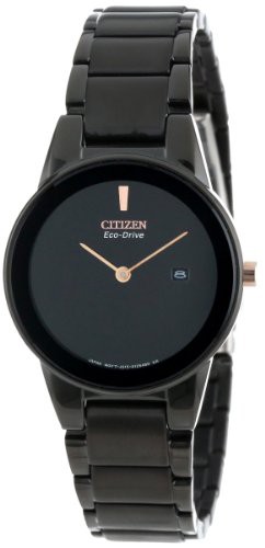 Citizen eco drive black stainless steel sale