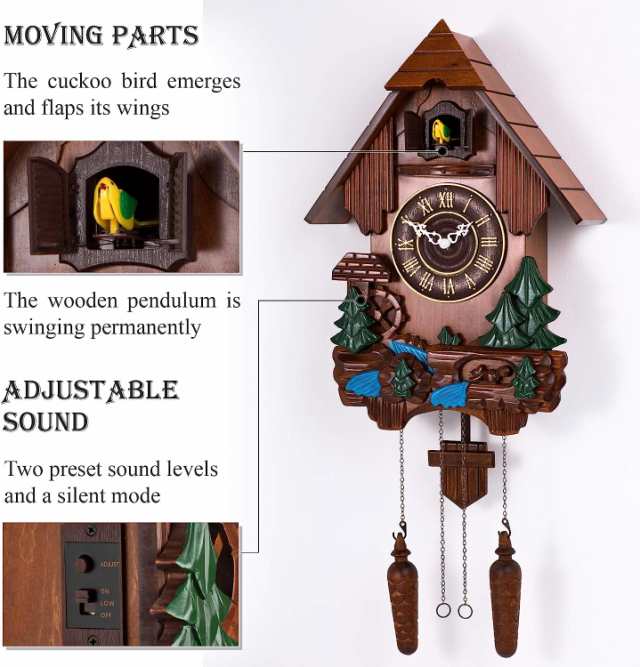 カッコー時計 インテリア 壁掛け時計 Polaris Clocks German Style