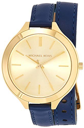 腕時計 マイケルコース メンズ Michael Kors Blue Leather Slim Runway