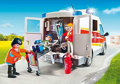 プレイモービル ブロック 組み立て Playmobil Ambulance with Lights