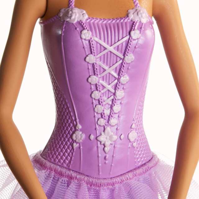 バービー バービー人形 Barbie Ballerina Doll, Brunette, Purple Tutu