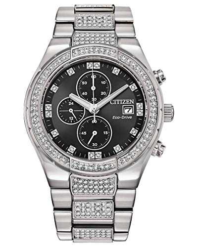 腕時計 シチズン 逆輸入 Citizen Men´s Eco-Drive Crystal Stainless