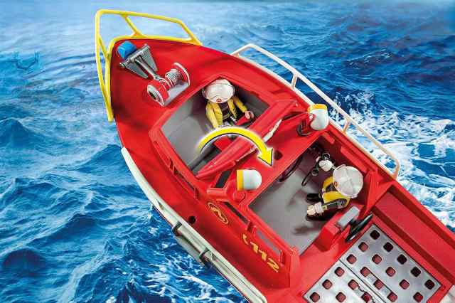 プレイモービル ブロック 組み立て Playmobil Fire Rescue Boatの通販