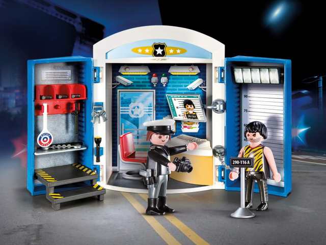 プレイモービル ブロック 組み立て Playmobil Police Station Play Box