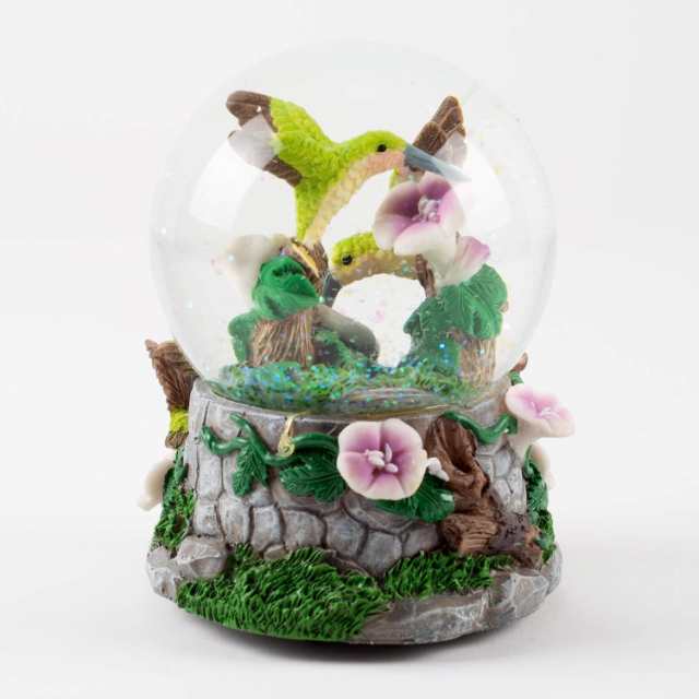 スノーグローブ 雪 置物 Elanze Designs Hummingbirds with Flowers Figurine 100MM Water  Globe Plays Tun｜au PAY マーケット