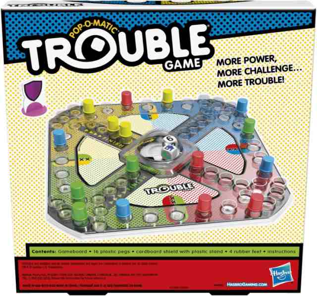 ボードゲーム 英語 アメリカ Hasbro Gaming Trouble Board Game Pop-o