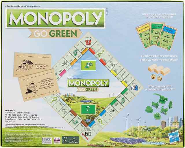 ボードゲーム 英語 アメリカ Monopoly: Go Green Edition Game Made