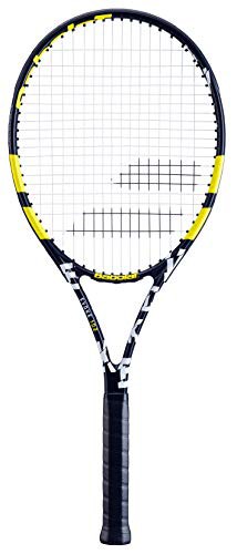 テニス ラケット 輸入 Babolat Evoke 102 Strung Tennis Racquet, Black/Yellow (4 3/8