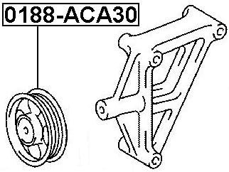 自動車パーツ 海外社外品 修理部品 Pulley Idler Febest 0188-ACA30