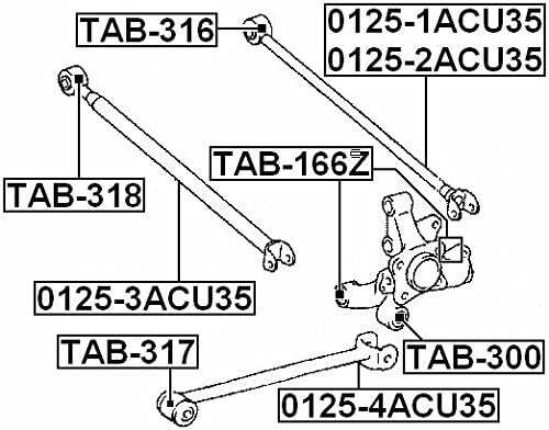 自動車パーツ 海外社外品 修理部品 0125-1ACU35 Rear Left Track