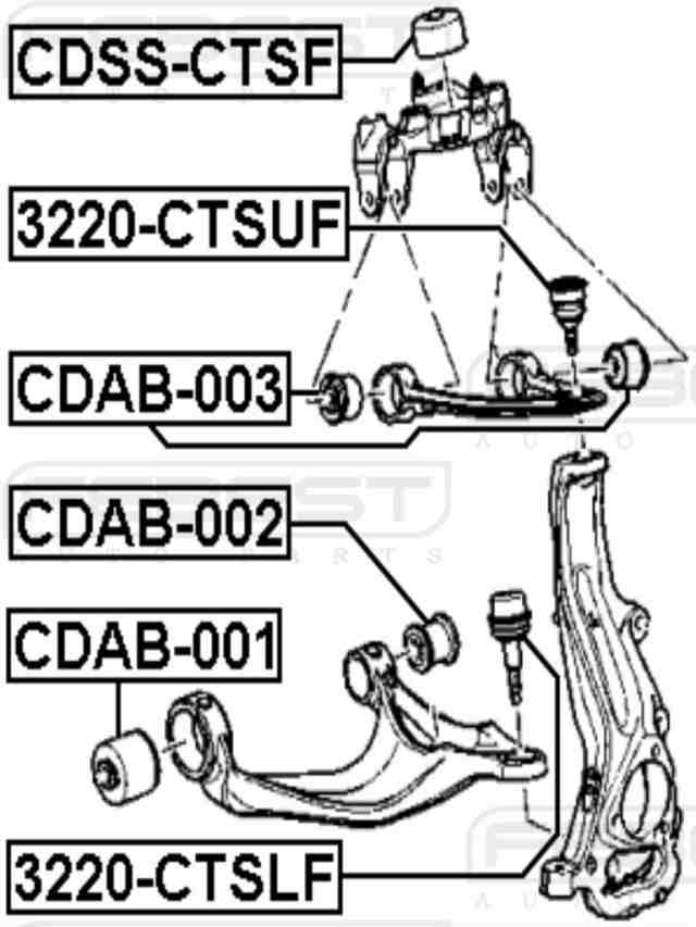 自動車パーツ 海外社外品 修理部品 3220-CTSUF Ball Joint Front Upper