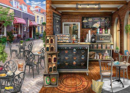 ジグソーパズル 海外製 1000ピース 趣のあるカフェ 約70x50センチ 絵画
