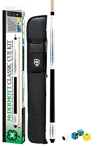 海外輸入品 ビリヤード McDermott Classic Pool Cue Kit (White, 20oz