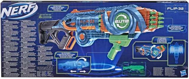 Nerf Elite 2.0 Flipshots Flip-32 Blaster, 32 Dart Barrels Flip to