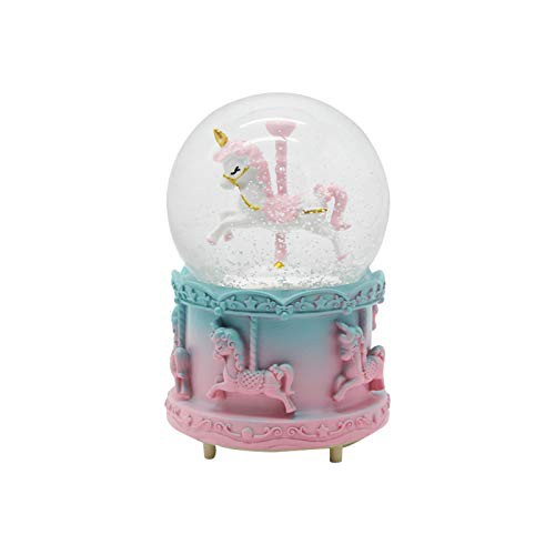 スノーグローブ 雪 置物 100MM Unicorn Snow Globe Music Box