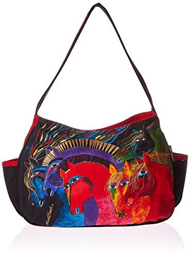 ローレルバーチ トートバッグ アート Laurel Burch 80367 Medium Hobo Zipper Top 15