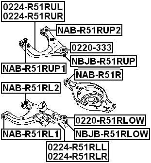 自動車パーツ 海外社外品 修理部品 Rear Arm Bushing Rear Lower Arm