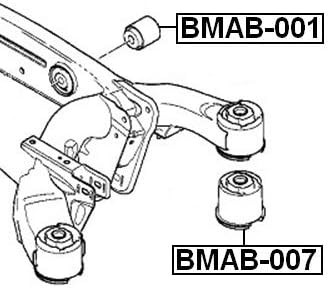 自動車パーツ 海外社外品 修理部品 Crossmember Bushing Febest BMAB