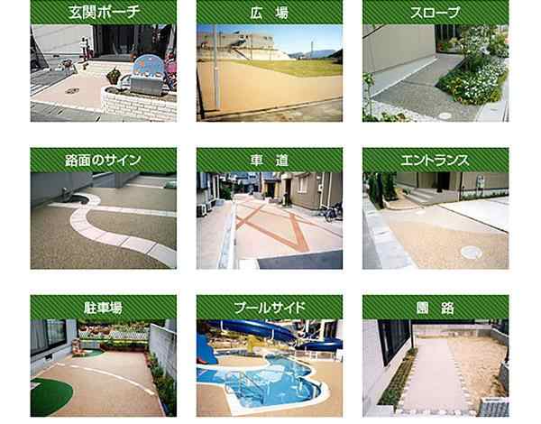 日本製格安透水性樹脂舗装ＭＴＣアスリート15㎡セット 庭