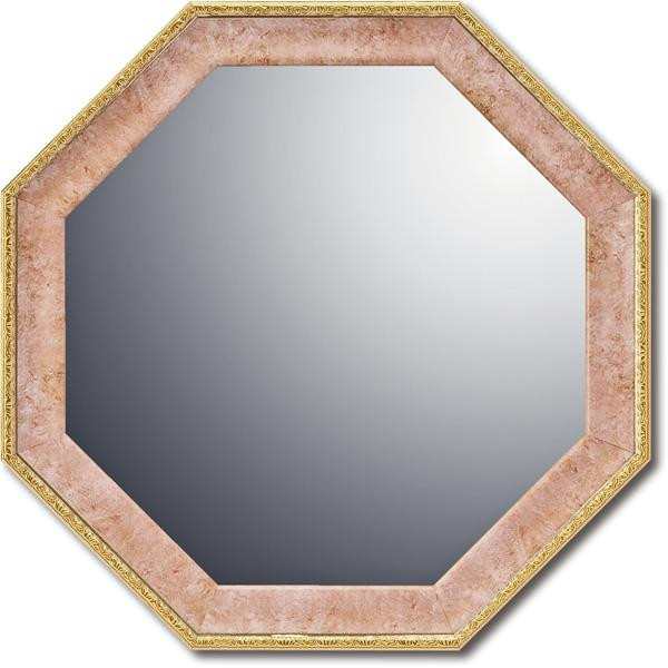 八角形 鏡 風水 ピンク 八角鏡 玄関用 八角ミラー 壁掛け 玄関用八角 