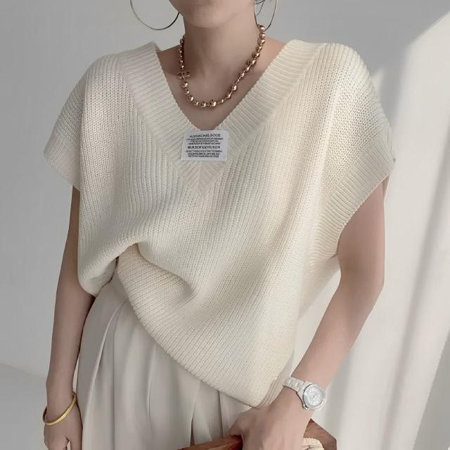 レディース サマーニット ドロップショルダー Vネック フェミニン 伸縮性 かわいい カジュアル ガーリー エレガント キュート 無地 夏 秋 ロングシーズン オフィス ショッピング カフェ ゆったり フリーサイズ ホワイト ブラック ピンク 【OK0003】の通販は