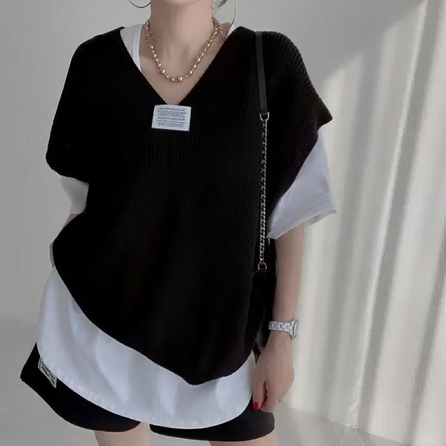 レディース サマーニット ドロップショルダー Vネック フェミニン 伸縮性 かわいい カジュアル ガーリー エレガント キュート 無地 夏 秋 ロングシーズン オフィス ショッピング カフェ ゆったり フリーサイズ ホワイト ブラック ピンク 【OK0003】の通販は