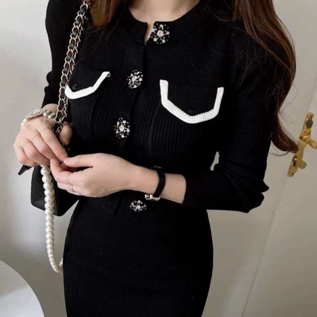 ビジューボタンセットアップ　高見え　高級感　上品　大人っぽい　おしゃれ　デート　お出かけ　お嬢様コーデ　ショッピング　ホテル　カフェ　夏　春　秋【IN0001】の通販は 6,724円