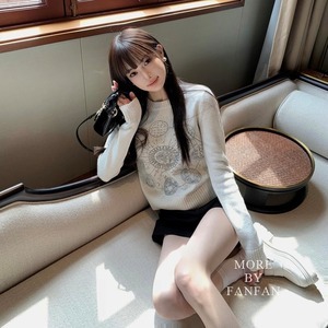 キラキラ レディース トップス 長袖 ラメ感 ラウンドネック タイト スリム 細身 刺繍 ニット かわいい 大人可愛い シンプル カジュアル 上品 おしゃれ こなれ感 ラフ ガーリー 個性的 クール モード系 モダン とろみ感 クラシカル 秋 冬 クリスマス バレンタイン 学生 デートの通販は 8,346円